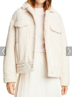 Vince Teddy Sherpa Jacket Coat Size XS
